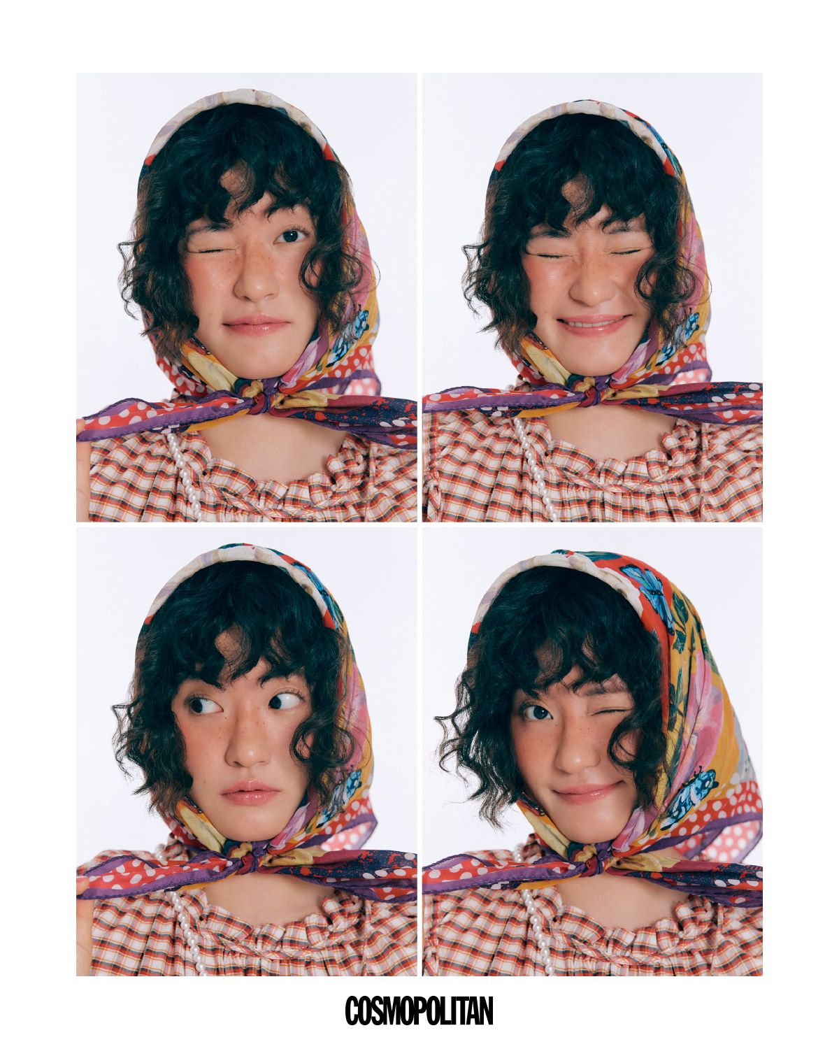 드레스 Cosmos. 스카프 Tom Greyhound. 크로스 백 Ost. 