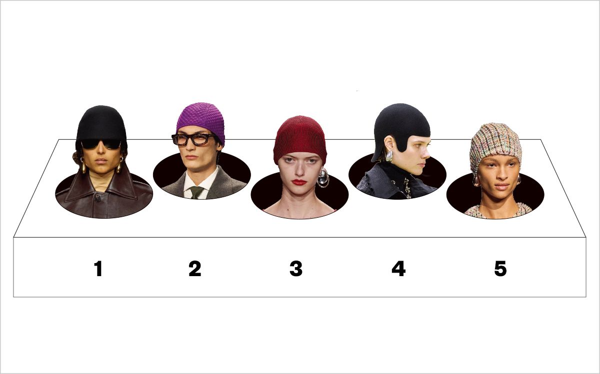 1 bottega veneta, 2 prada, 3 fforme, 4 jil sander, 5 missoni.