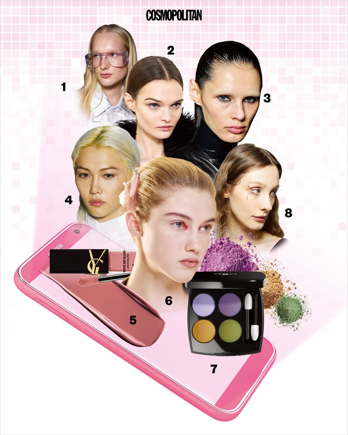 1 lacoste 2 courreges 3 enfants deprimes 4 louis vuitton 5 메이크 미 블러쉬 44 누즈 라발리에 8만2천원 YSL Beauty. 6 christian dior 7 레 꺄트르 옹브르 394 디비네이션 9만3천원 Chanel Beauty.8 maitreoierre