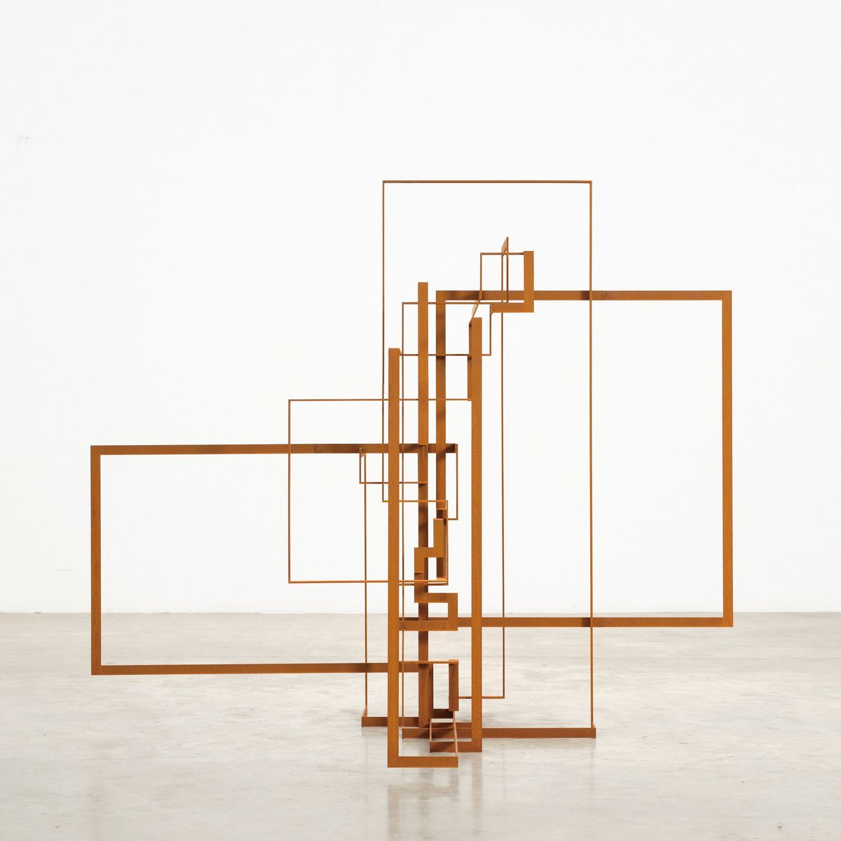 Antony Gormley, DWELL, 2022 6 mm Corten Steel, Photograph by Stephen White & Co. Courtesy of the artist and Thaddaeus Ropac gallery.