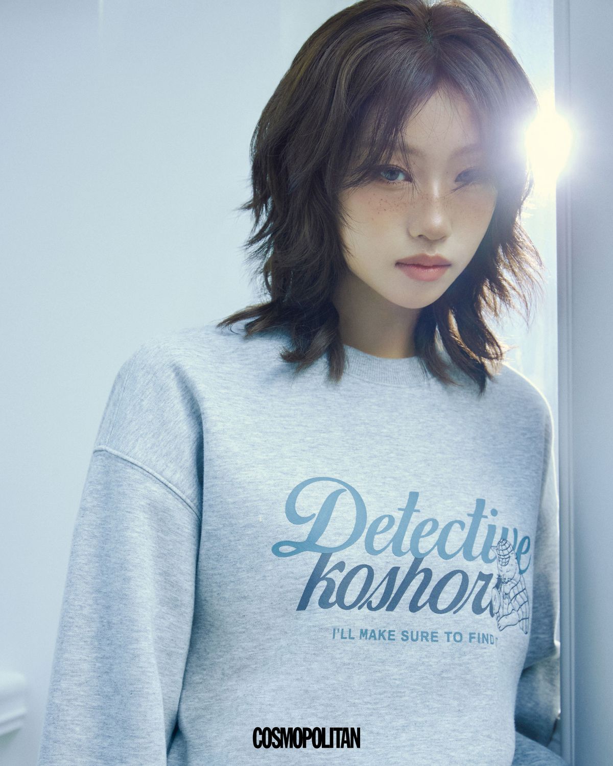 코숏 멜란지 그레이 플리스 스웨트셔츠 5만9천원대 Polham. 