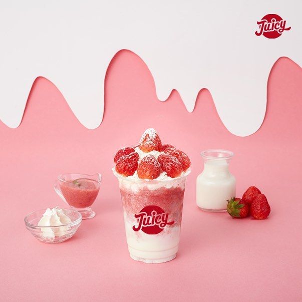 생과일주스부터 와플까지 다양한 음료와 디저트를 즐길 수 있는 쥬씨 인스타그램 @newjuicy_kr 