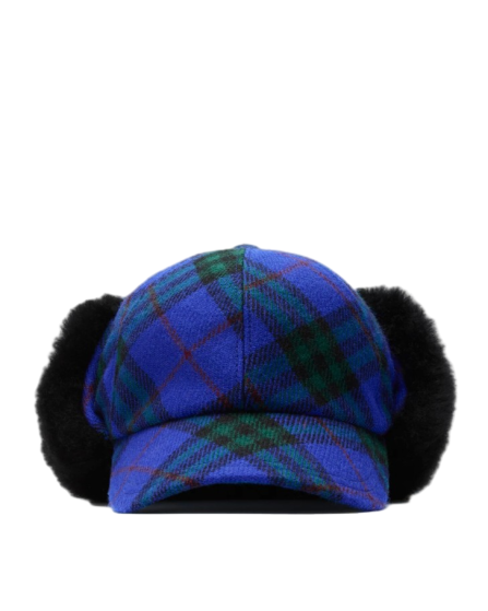 체크 울 트래퍼 캡