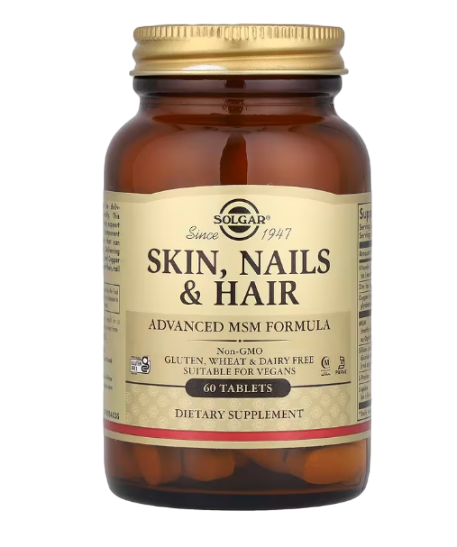 피부, 손발톱 & 모발, 고급 MSM 포뮬라, 60정