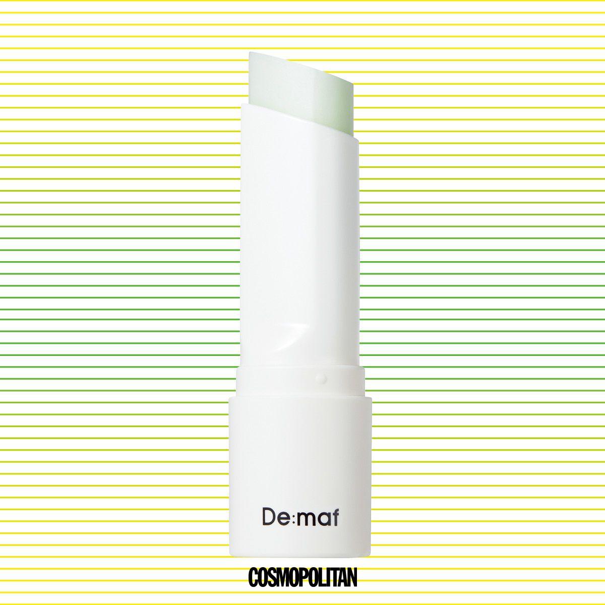 예민한 눈가, 쉽게 건조해지는 입가, 손등, 목주름 등 피지선이 없는 부위에 쓱쓱 바르는 스틱 형태의 진정+보습 밤. 아이글로우 호호바 오일 멀티밤 3만원 De:maf. 