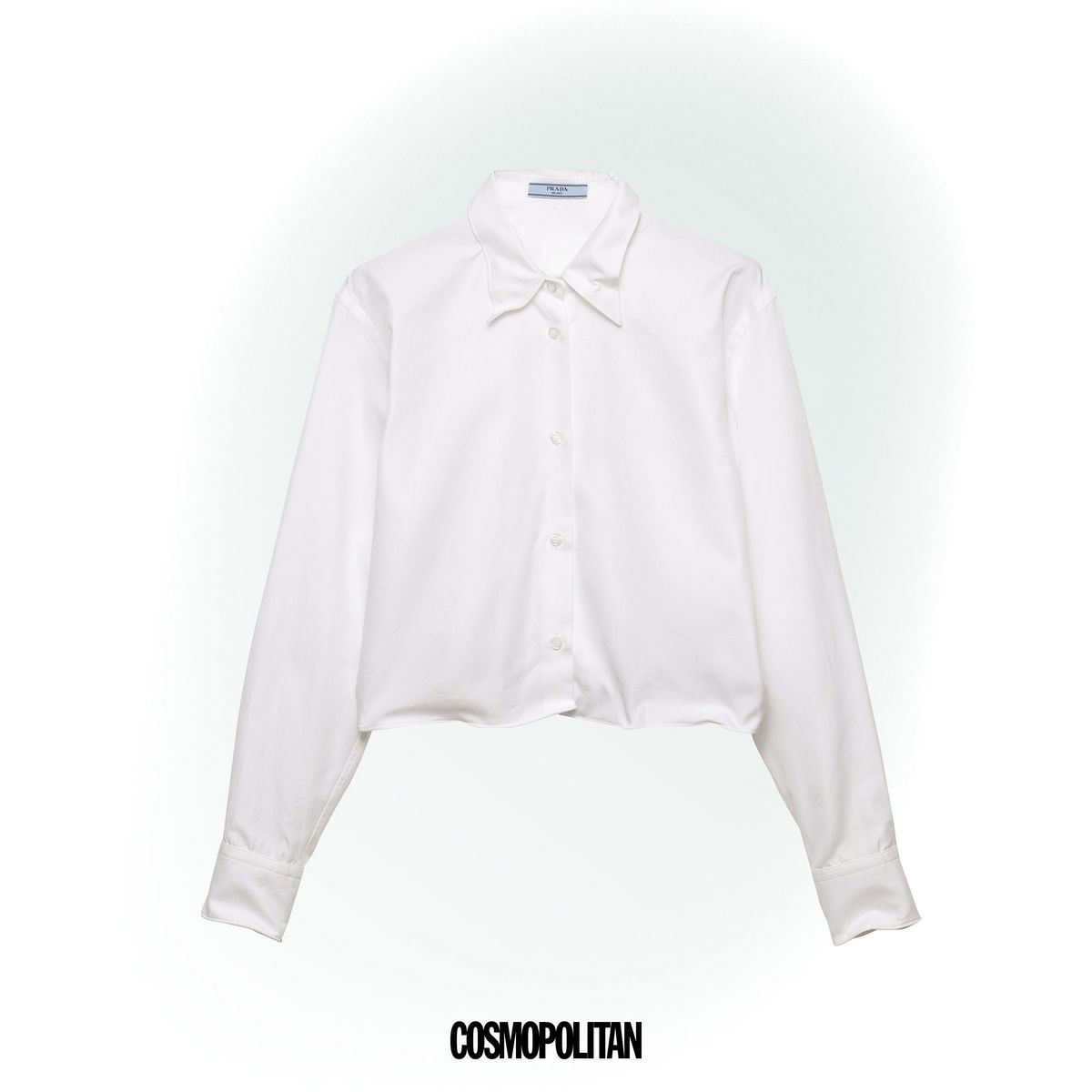 보 장식 포플린 셔츠 2백40만원 Prada. 