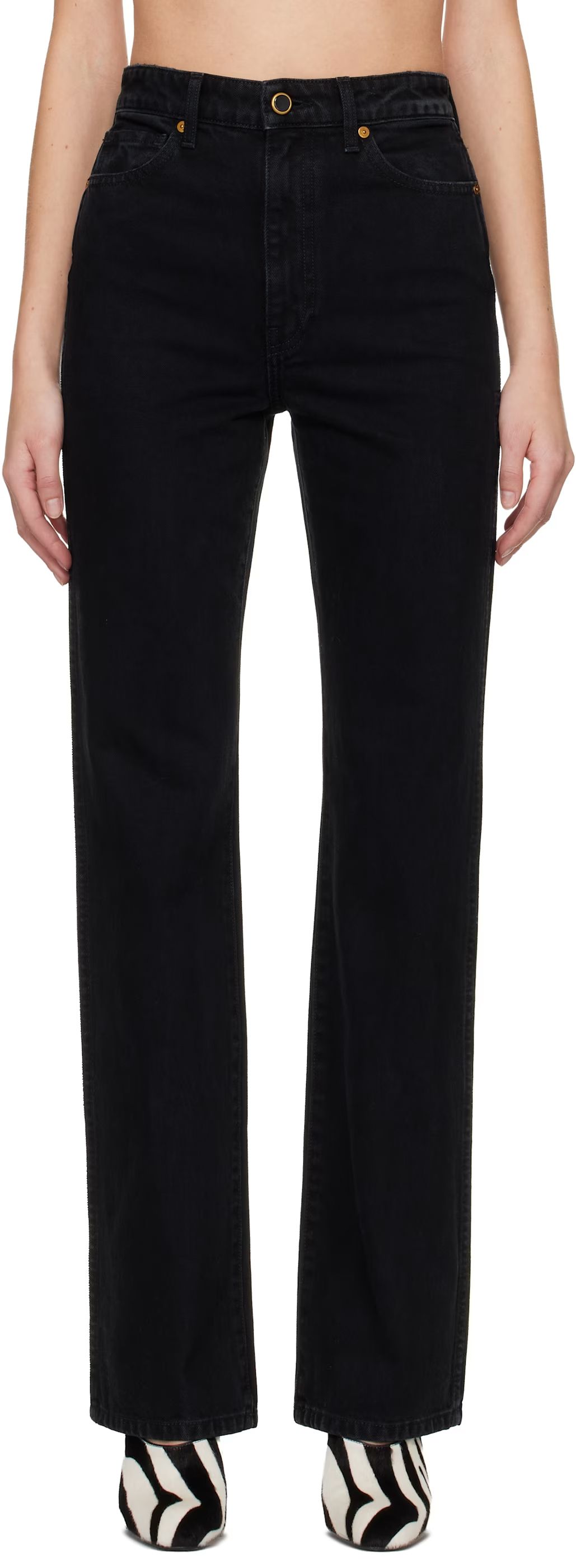 블랙 다니엘 데님 진