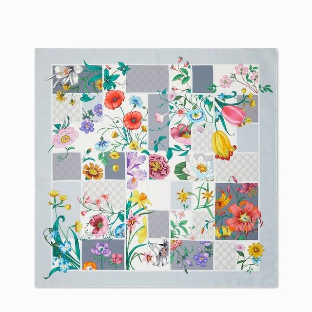 프린트 실크 트윌 까레