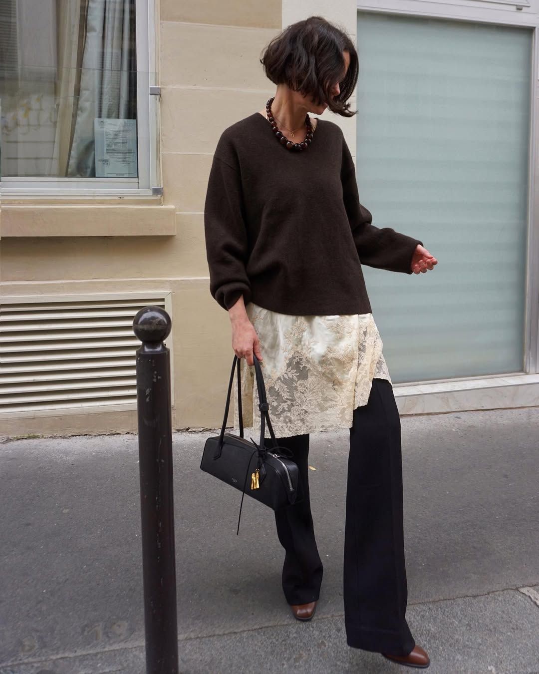 슬립 드레스 With 니트 | 인스타그램 @lifeofboheme