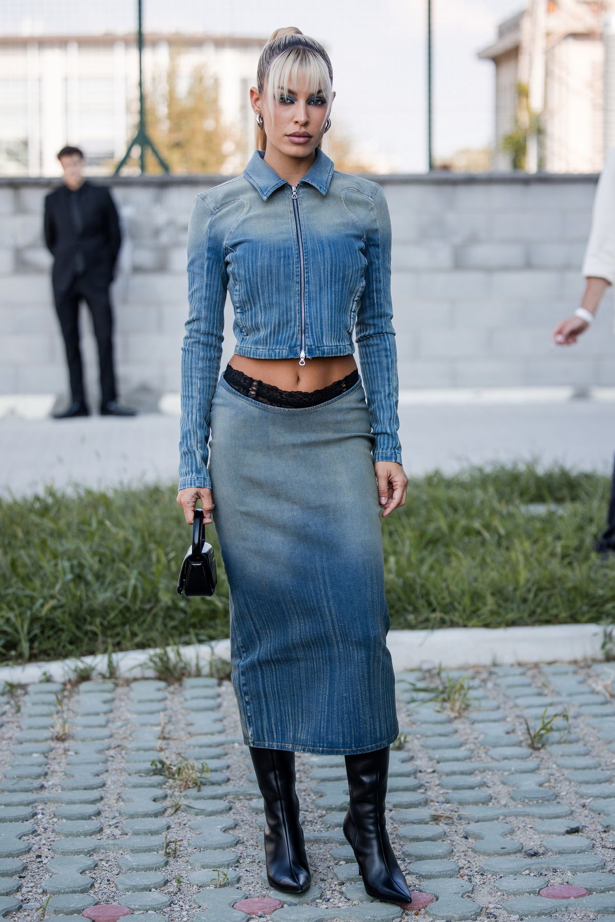 청청 패션, 데님 재킷 | 출처 Getty Images