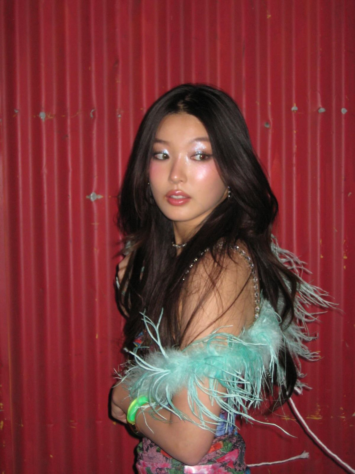 윤채의 민트 룩. 인스타그램 @y0on_cha3