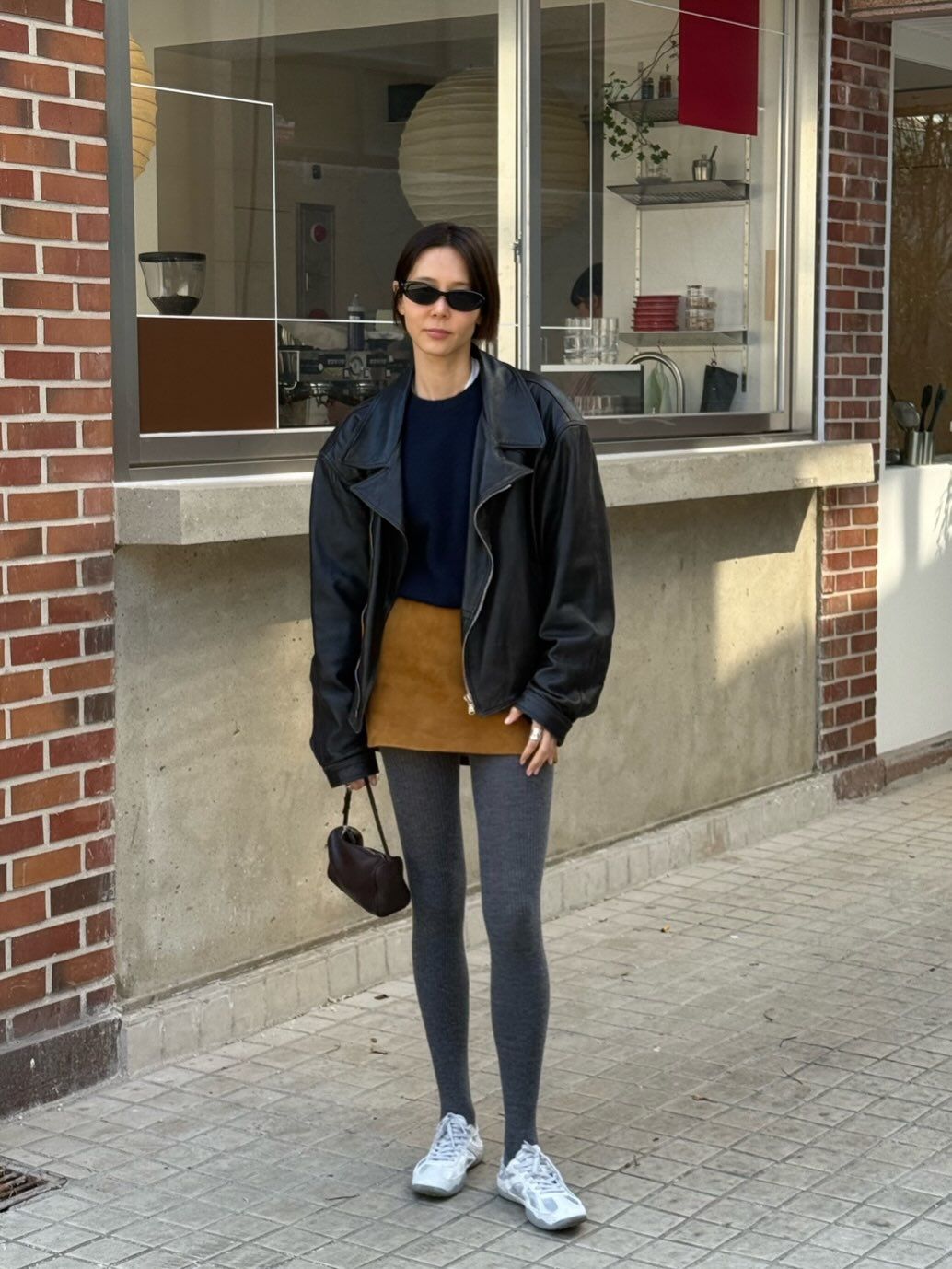 김나영 레더 블루종 패션 | 인스타그램 @nayoungkeem 