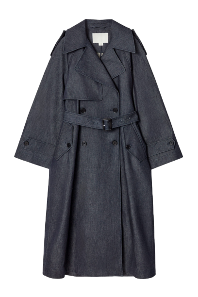 오버사이즈 데님 트렌치코트