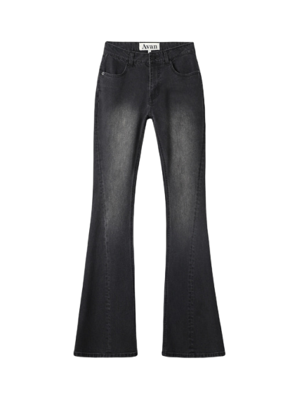 섀도우 라인 부츠컷 팬츠 블랙