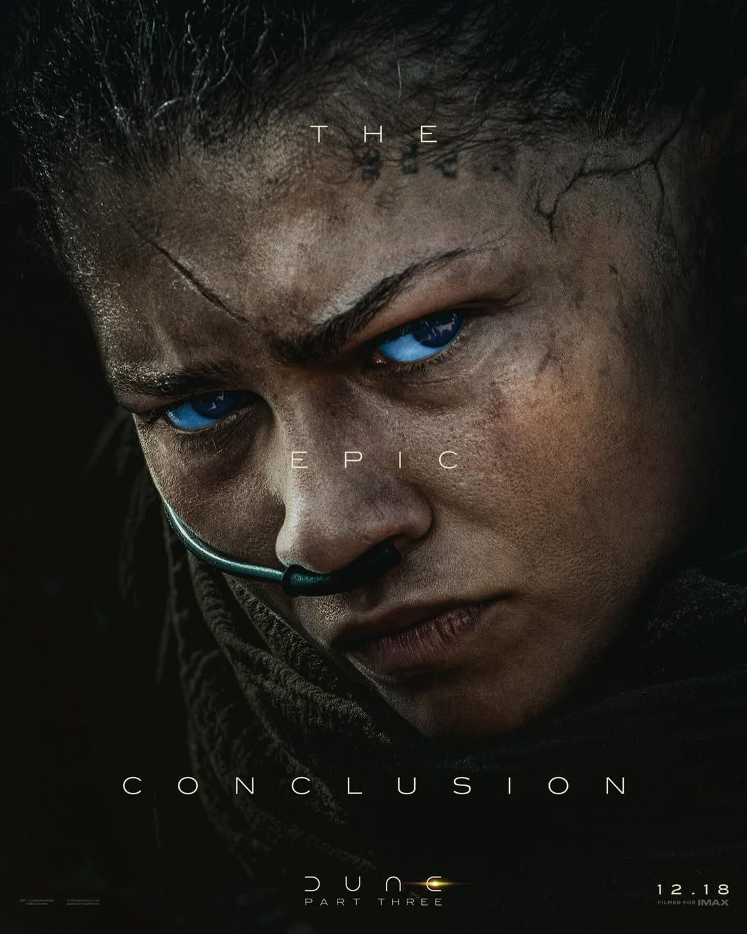 영화 <듄: 파트 3> 공식 포스터, 젠 데이아 | 인스타그램 @warnerbros