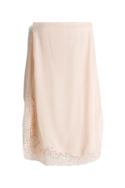 레이스 트리밍 비스코스 스커트