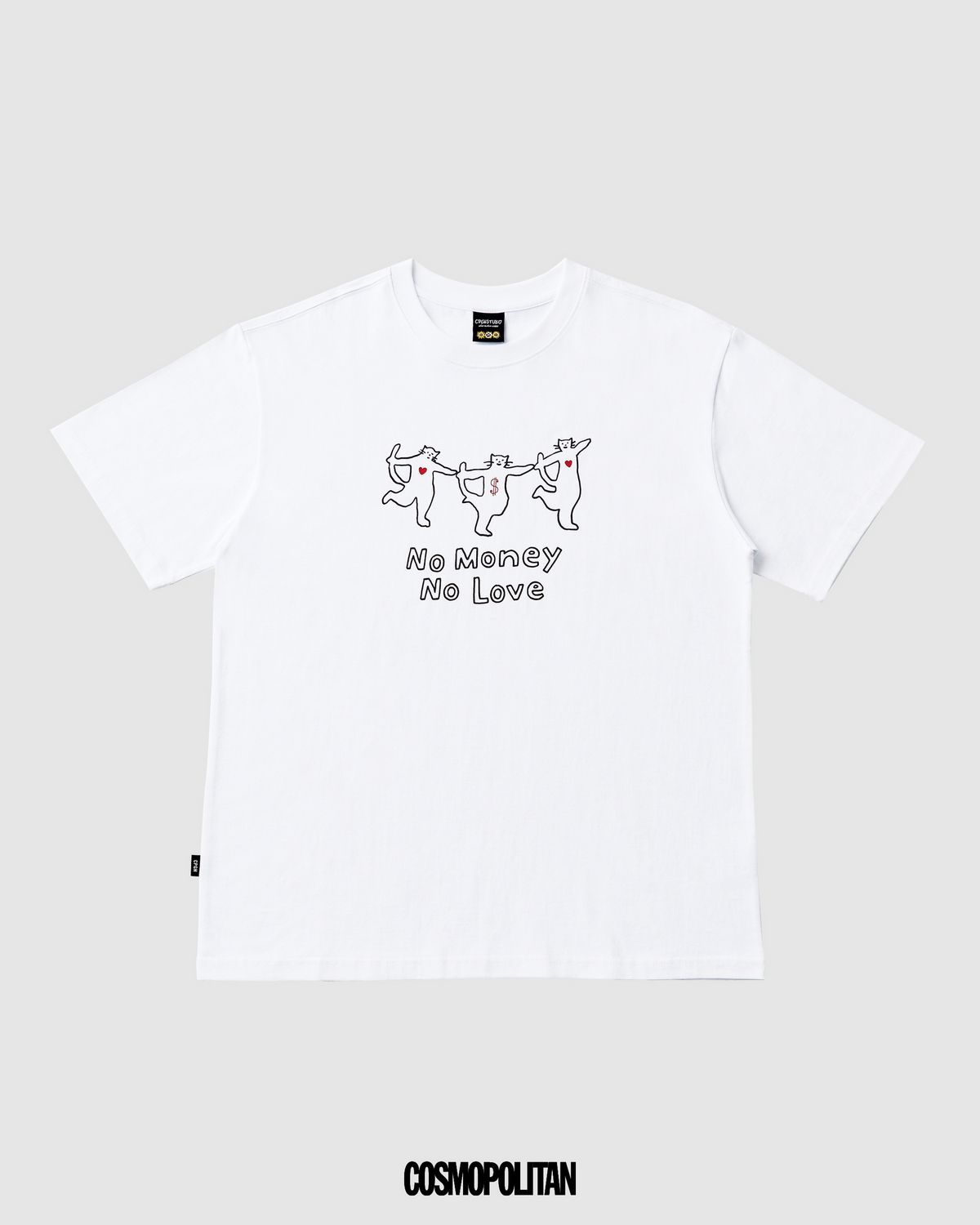 코스모폴리탄 x 쿠빈 x 꼼파뇨 No Money No Love 티셔츠 3만4천9백원.