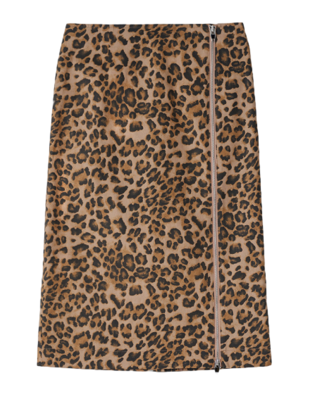Zipper Skirt (Brown Leopard)