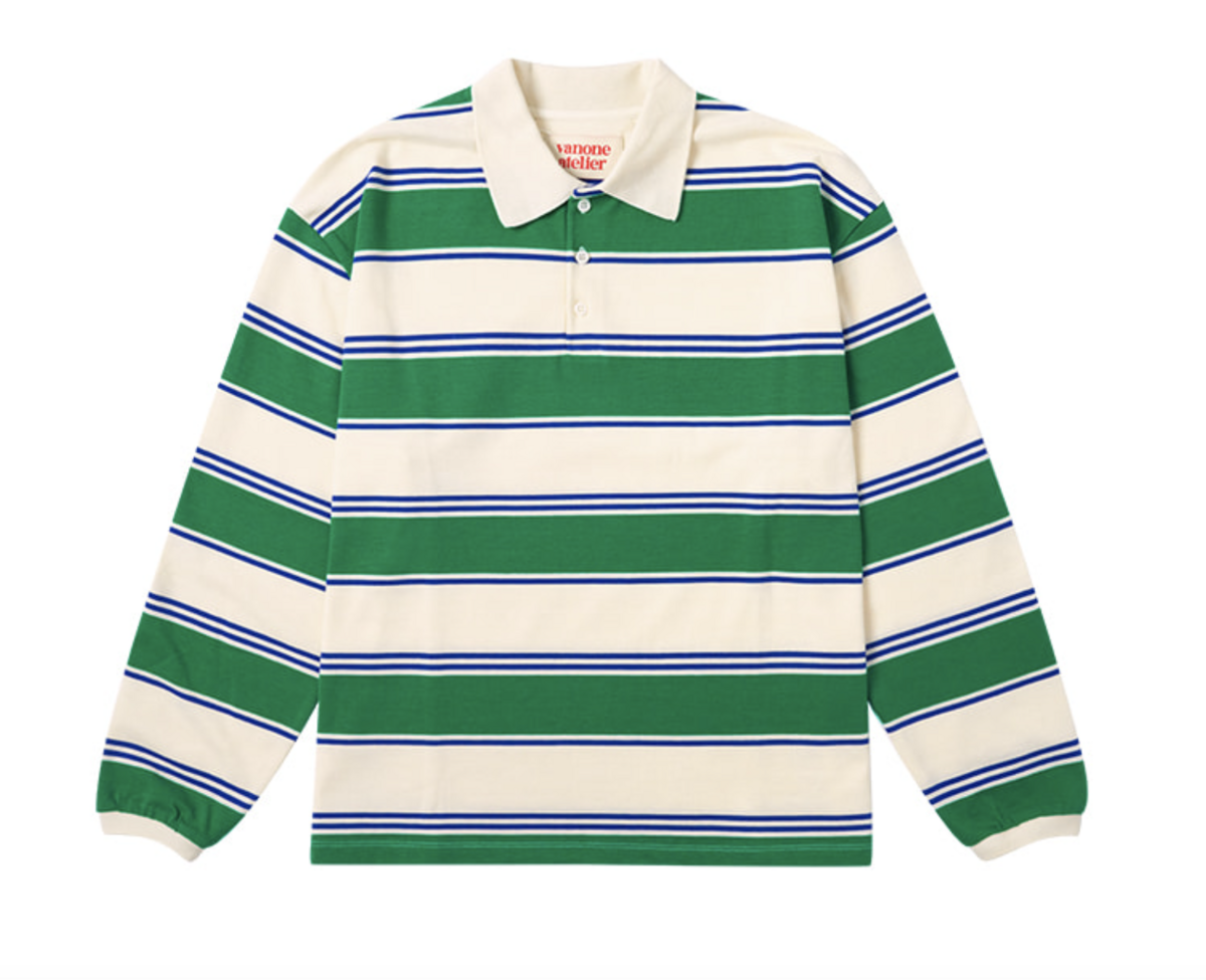 A3509 멀티 스트라이프 칼라 티셔츠