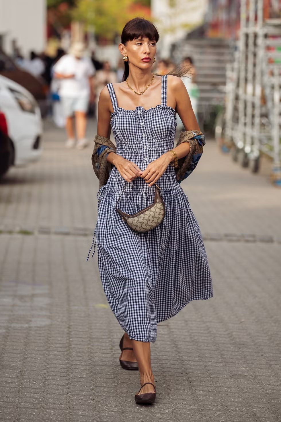 깅엄 체크 원피스 | 게티 이미지