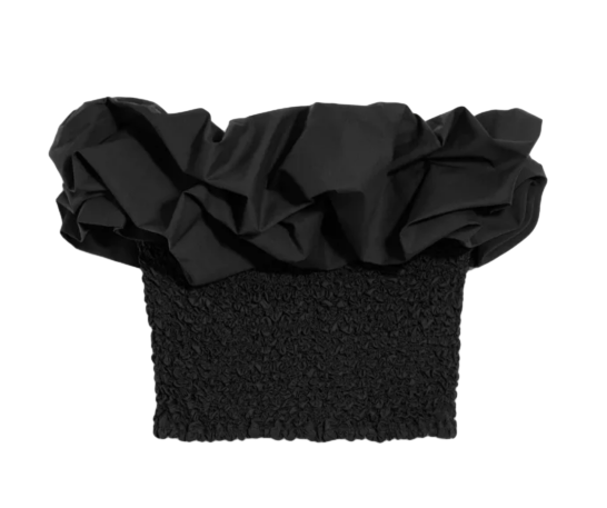 오프 숄더 버블 탑