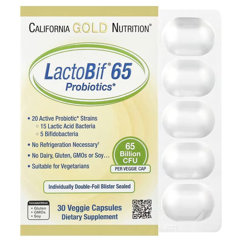 LactoBif® 65 프로바이오틱, 베지 캡슐 30정