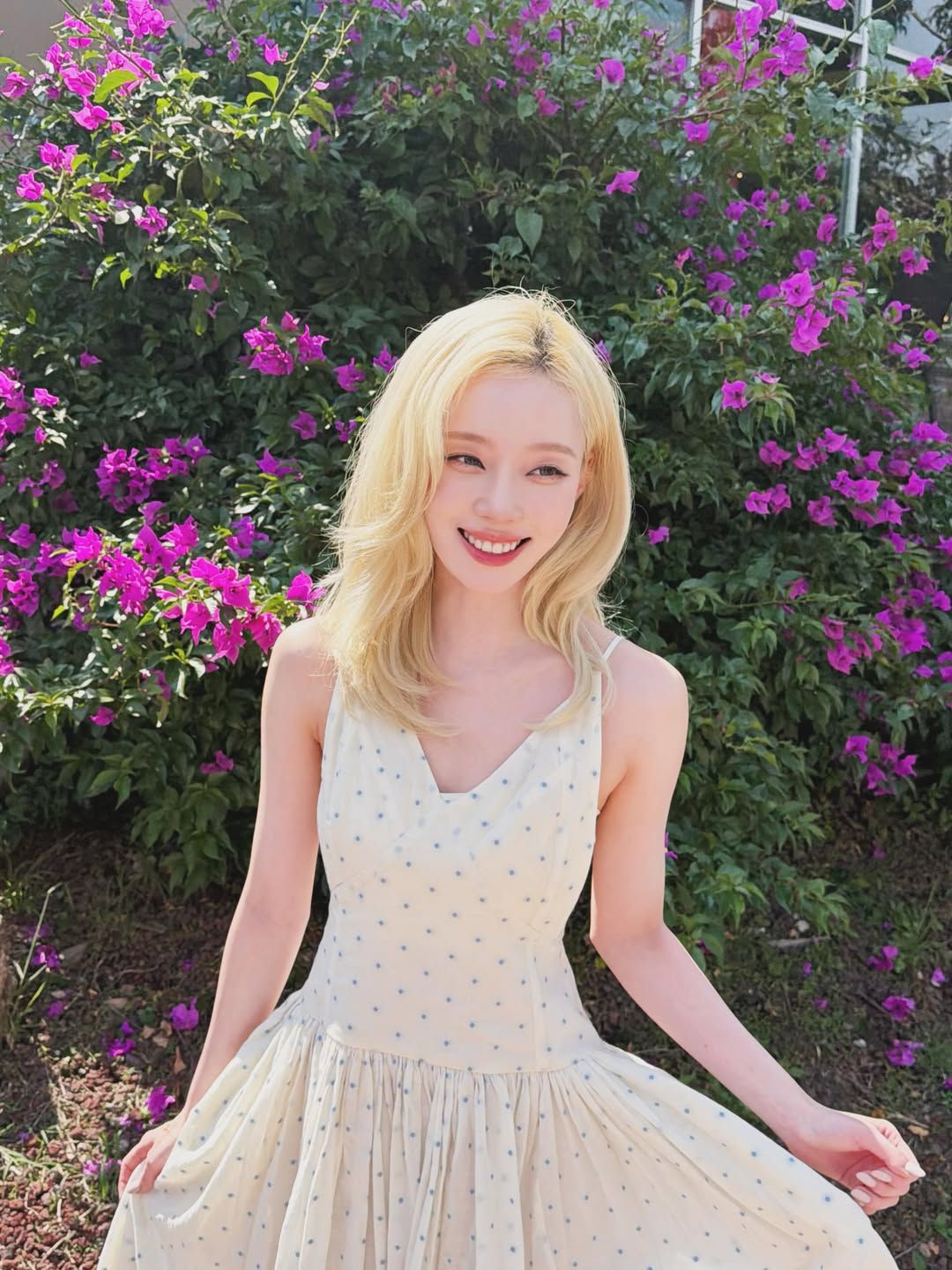 에스파 윈터, 금발 레이어드 컷 헤어 스타일링 | 인스타그램 @imwinter