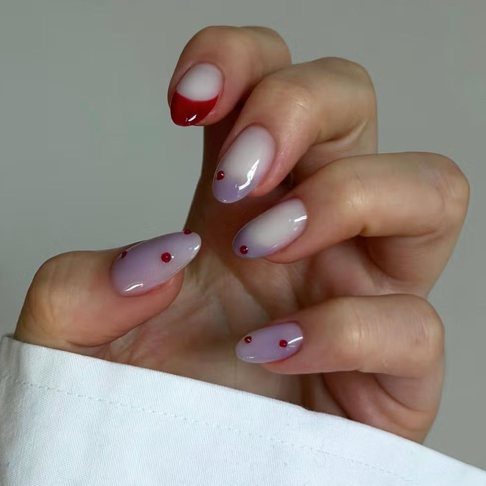 라벤더 밀크 네일 트렌드 | @chummy.nails