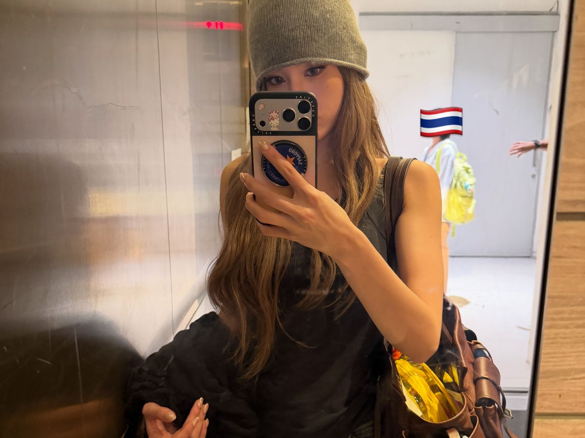 전소미의 비니 코디. 인스타그램 @somsomi0309