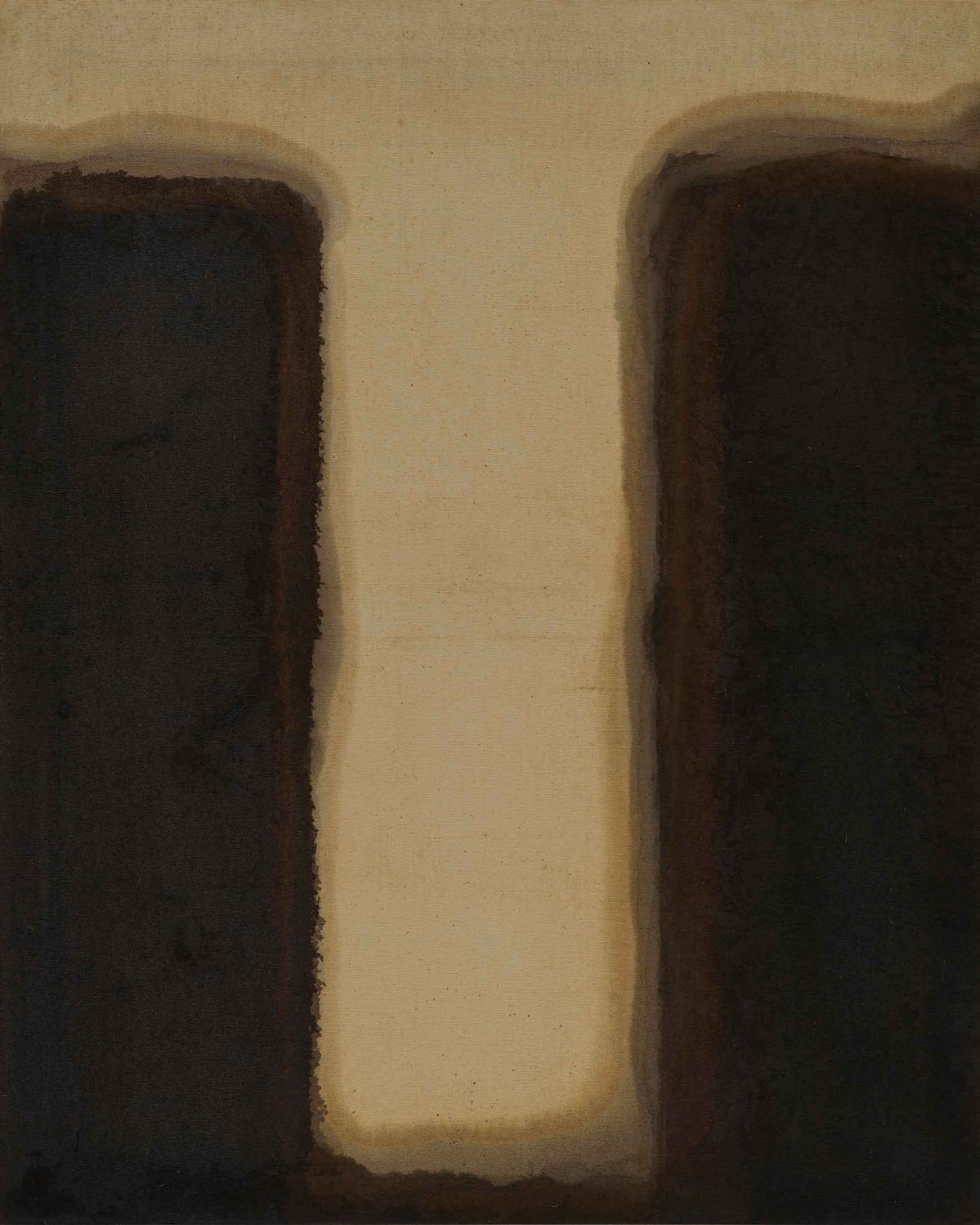 Yun Hyeong-keun, Blue-Umber, 1976, Oil on cotton, 100x80.4cm, ©Yun Seong-ryeol. Courtesy of PKM Gallery
