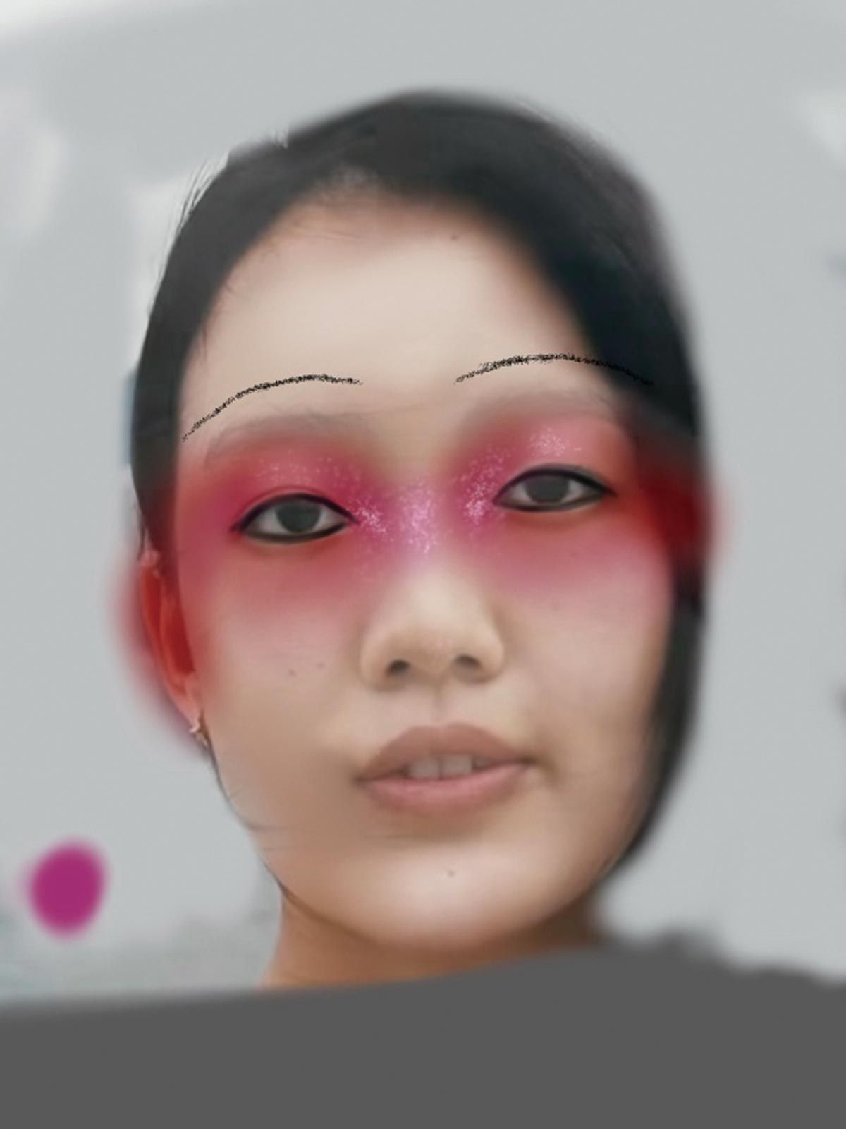 메이크업 스케치. 