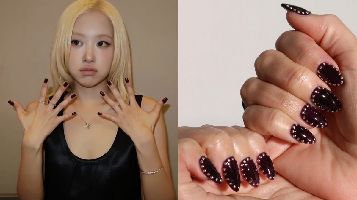 가을에 제격인 블랙체리/버건디 네일 | 사진 인스타그램 