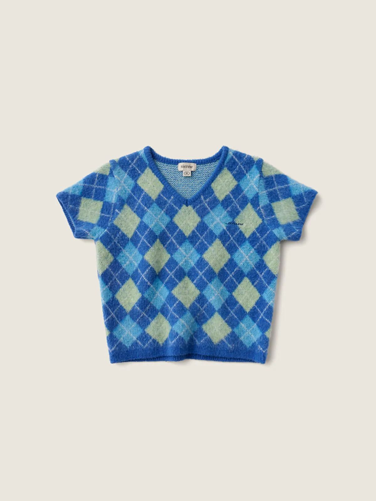 Kiko Argyle Knit (Blue)