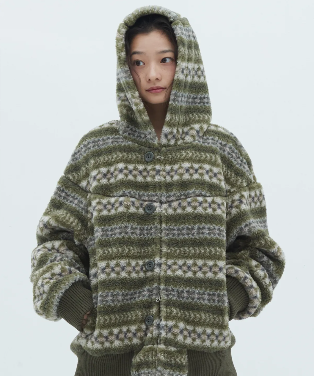 노르딕 후리스 후드집업