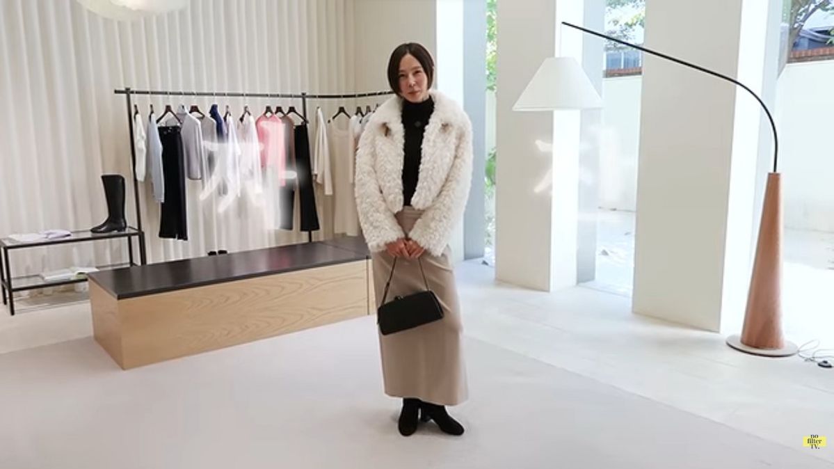 김나영, 겨울 화이트 패션 | 출처 유튜브 <김나영의 노필터티비>