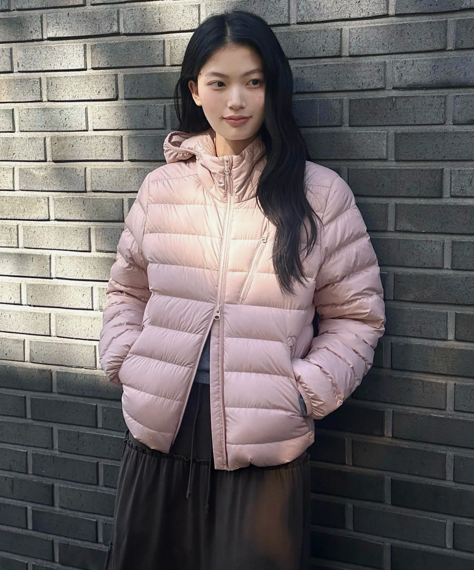우먼즈 후디드 라이트 다운 재킷