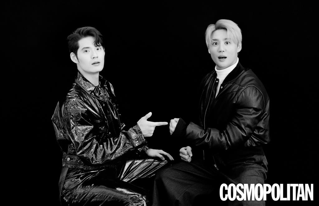 (서경수)가죽 재킷, 가죽 팬츠 모두 가격미정 잉크. (김준수)가죽 재킷 4백만원대 릭오웬스. 터틀넥, 팬츠 스타일리스트 소장품.