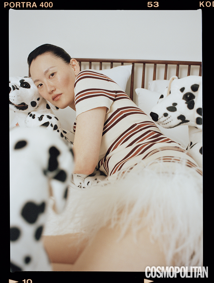 페더 폴로셔츠 미니드레스 가격미정 미우미우.