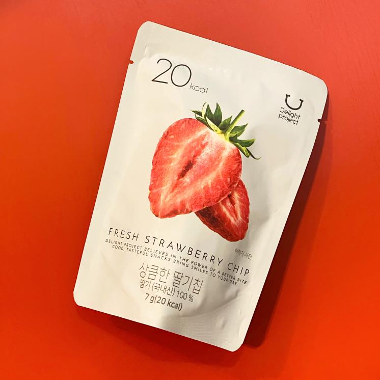 딸기칩 20kcal/ 사과칩 30kcal